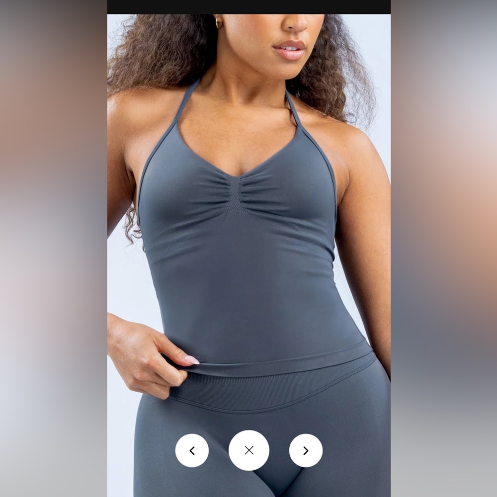 Gray High-Waisted Leggings and top